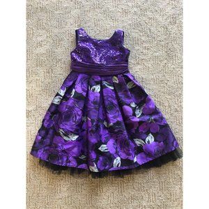 Purple sequined dress 6X
